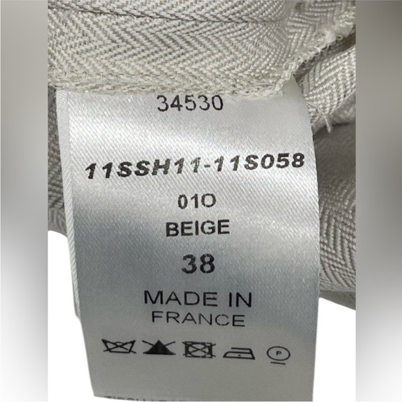 Chloe Amanda Bermuda Shorts Beige Linen Blend NWT - Picture 4 of 7